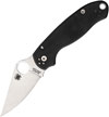 Spyderco Para 3 G-10 Black Plain Edge folding knife
