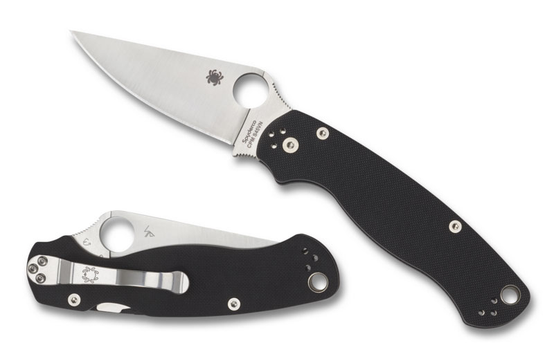 Spyderco Para Military 2 G-10 Plain Edge Folding Knife Spyderco Para Military 2 G-10 Plain Edge Folding Knife