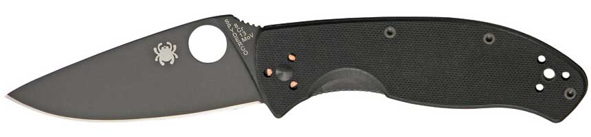 Spyderco Tenacious Black Blade Folding Knife