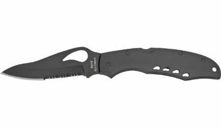 Spyderco/Byrd Cara Cara 2 Black Half Serrated Folding Knife Spyderco/Byrd Cara Cara 2 Black Half Serrated Folding Knife