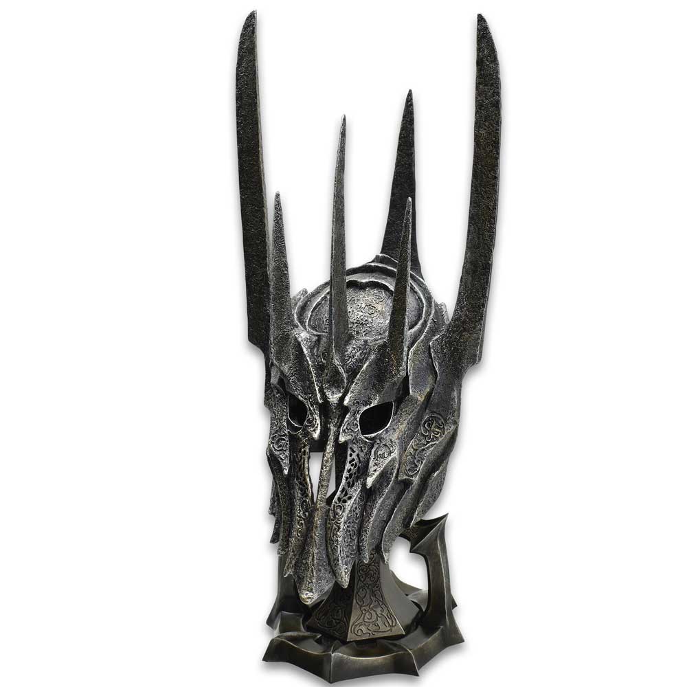 The Lord Of The Rings Half-Scale Helm Of Sauron Replica And Display Stand The Lord Of The Rings Half-Scale Helm Of Sauron Replica And Display Stand