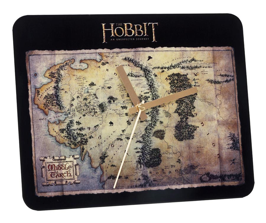The Hobbit Glass Wall Clock The Treasure Map